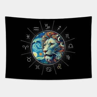 ZODIAC Leo - Astrological LEO - LEO - ZODIAC sign - Van Gogh style - 8 Tapestry