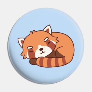 Cute Sleeping Red Panda Pin