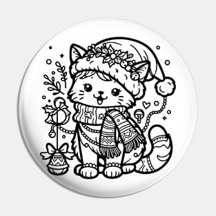 Christmas Cat Pin