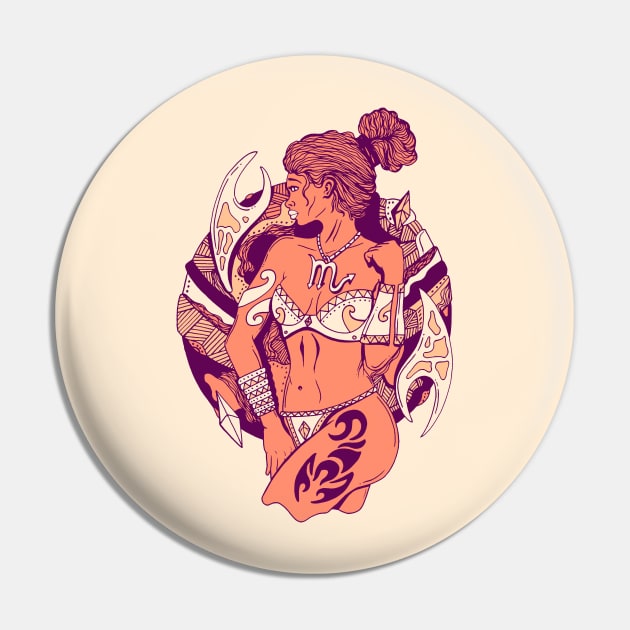 Peach Scorpio Beauty Pin by kenallouis