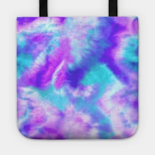 Vibrant Blue and Purple Tie-Dye Tote