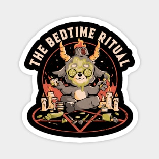 The Bedtime Ritual - Funny Evil Baphomet Gift Magnet