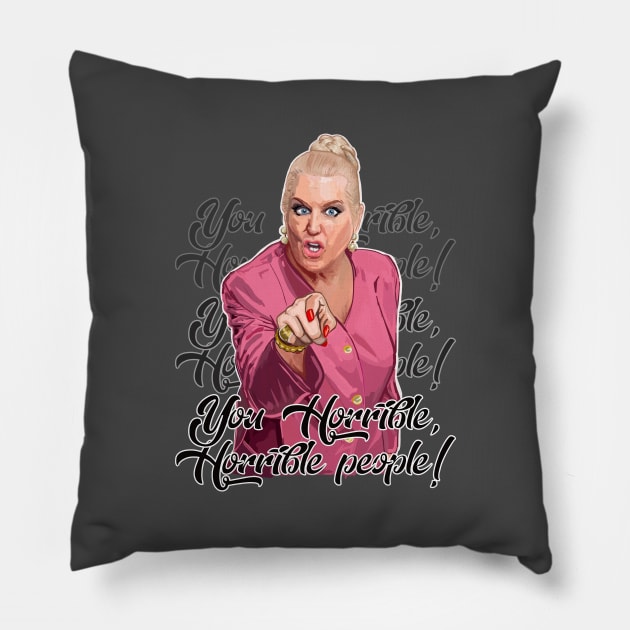 Kim Woodburn You Horrible People Pillow by Camp David