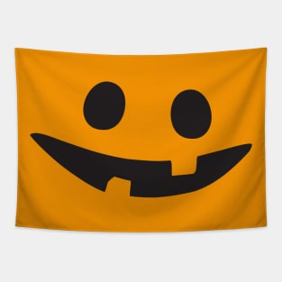 Silly Pumpkin Face Halloween Tapestry