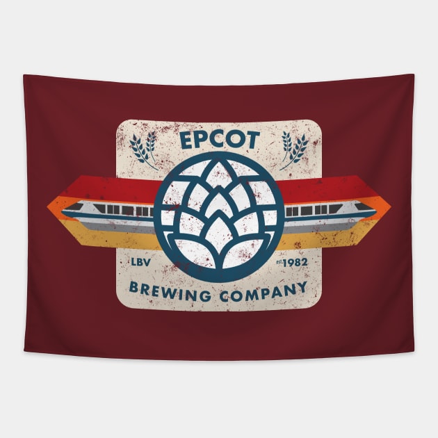 Epcot Brewing Co. v3 Tapestry by duckandbear