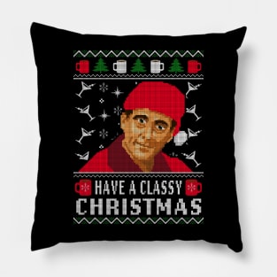 Classy Christmas The Office Pillow