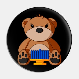 Hannakuh Teddy Bear Pin