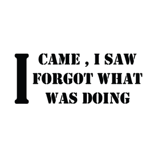 I CAME , I SAW , I FORGOT WHAT  WAS DOING T-Shirt