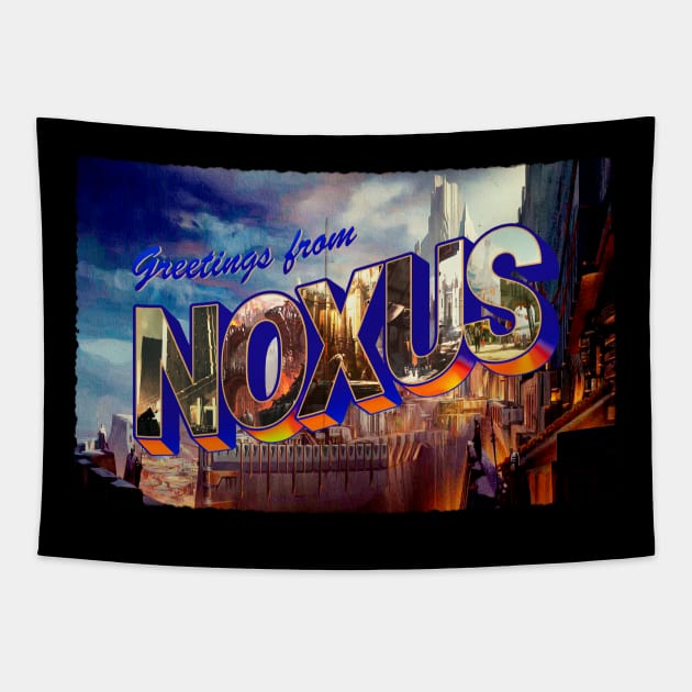 Greetings from Noxus vintage Tapestry by Scrapyardigan