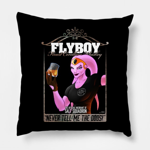 Flyboy: Finest Corellian Whiskey Pillow by DavidWhaleDesigns