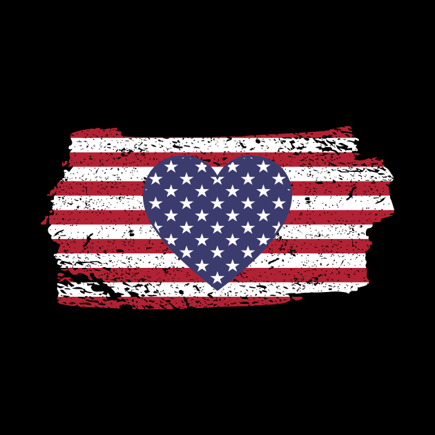 USA flag in star design for 4th July by sweetczak