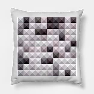 Davy Gray Abstract Low Polygon Background Pillow