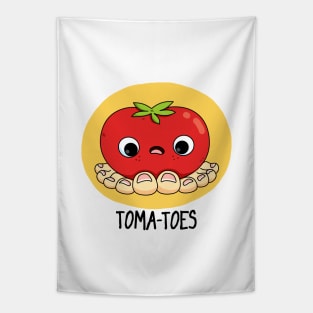 Toma-TOES Cute Tomato Pun Tapestry