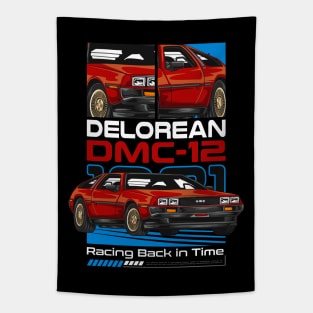 Vintage Delorean Movie Car Tapestry