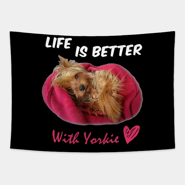 Yorkie Lover | Bestie in my Life Tapestry by CathyStore