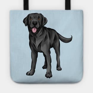 Cute Black Labrador Dog Tote