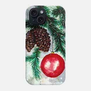 Pine Cones and Christmas Ornament Phone Case