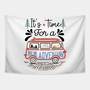 It's time for a new adventure Explore the Wild Camping Adventure Novelty Gift Tapestry