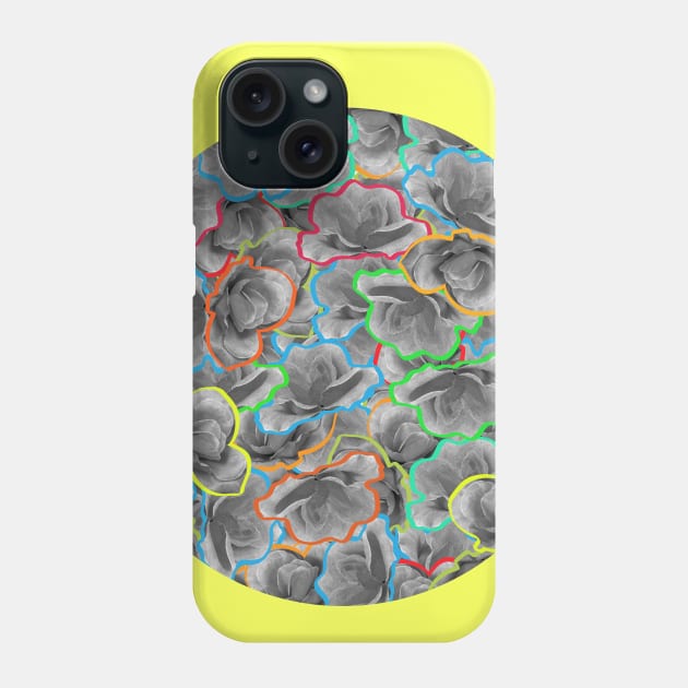 Pop Art | Rainbow Psychedelic Florals Top Phone Case by glossyspice