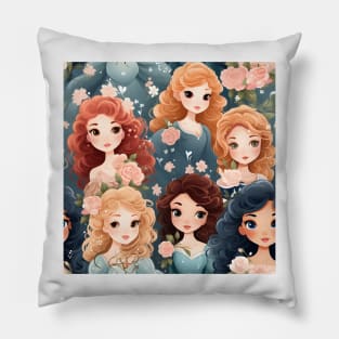 Princesses Pattern 7 Pillow