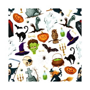 All icons of Halloween T-Shirt
