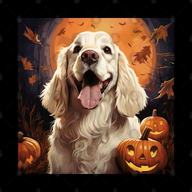 Happy Clumber Spaniel Halloween by NatashaCuteShop