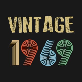 Vintage Birthday 1969 Retro Design T-Shirt