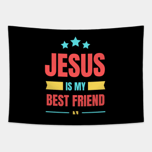 Jesus Is My Best Friend | Christian Typography Tapestry