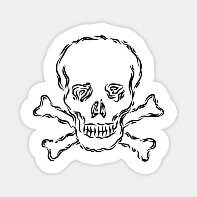 Skull and Bones Magnet by Jeffrey F. PIERSON