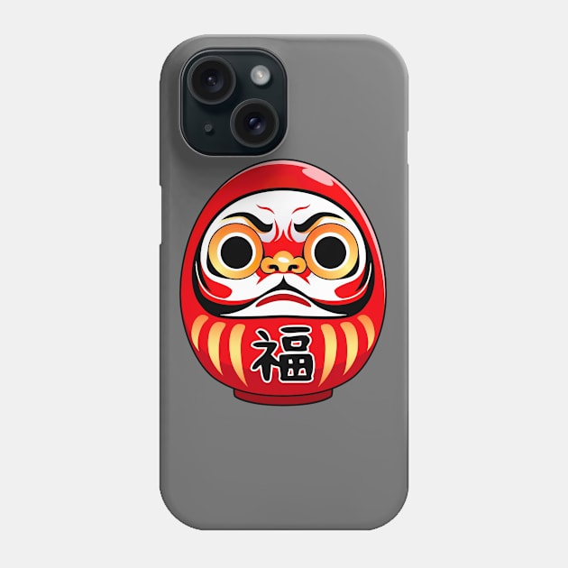 Daruma Doll - Anime Shirt Phone Case by KAIGAME Art