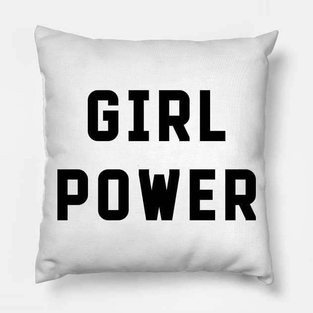 Girl Power Pillow by FeministShirts