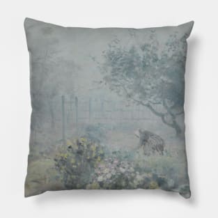 Fog, Voisins by Alfred Sisley Pillow