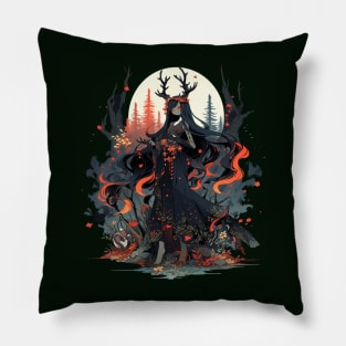 Dark Forest Witch Pillow