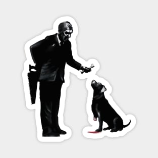 Man and Dog Magnet