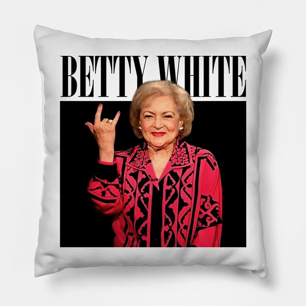 Betty White Pillow by bmbg trian