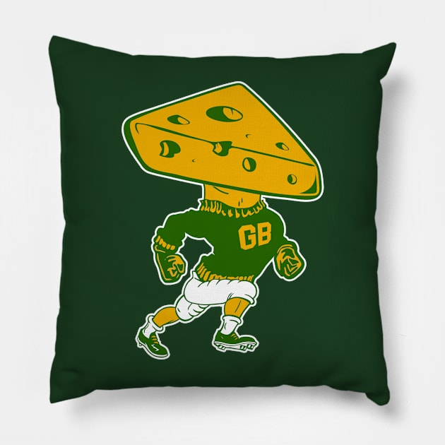 Green Bay Retro Mascot Cheese Head Man