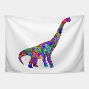 Brachiosaurus dinosaur watercolor Tapestry