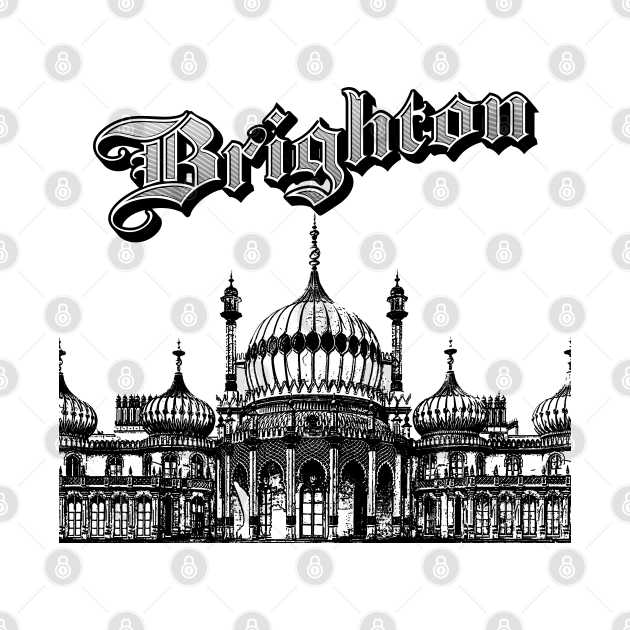 Brighton Pavilion Vintage Artwork Brighton Pavilion TShirt TeePublic