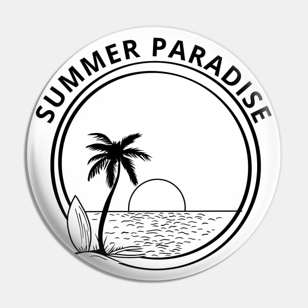 Summer Paradise. Summertime, Fun Time. Fun Summer, Beach, Sand, Surf Retro Vintage Design. Pin by That Cheeky Tee