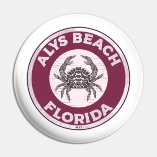 Alys Beach Florida Crab 30A 30 A Emerald Coast Walton County Pin