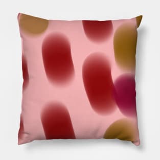 Pink red watercolor abstract art Pillow