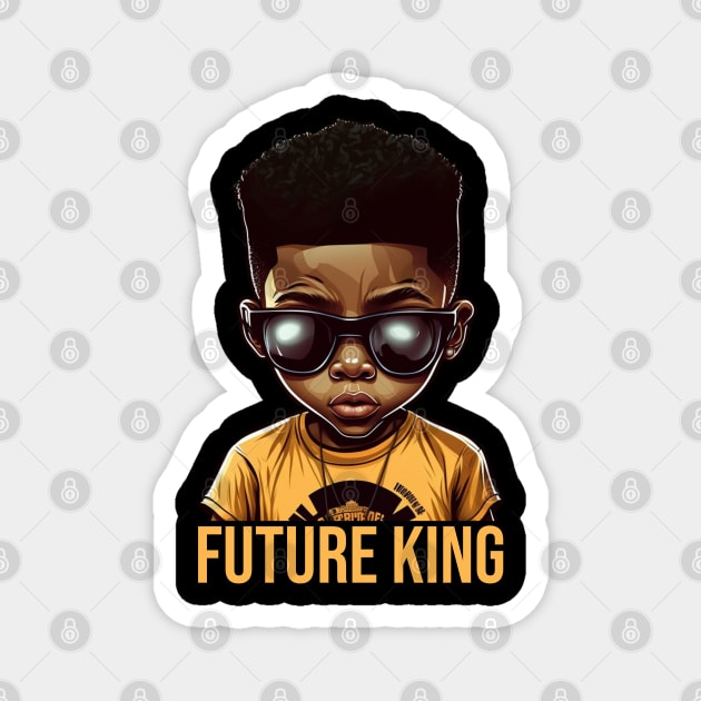 Future King, African American Boy Magnet by UrbanLifeApparel