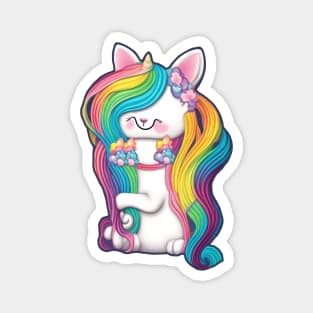 Cute Kawaii Unicorn Kitten Magnet