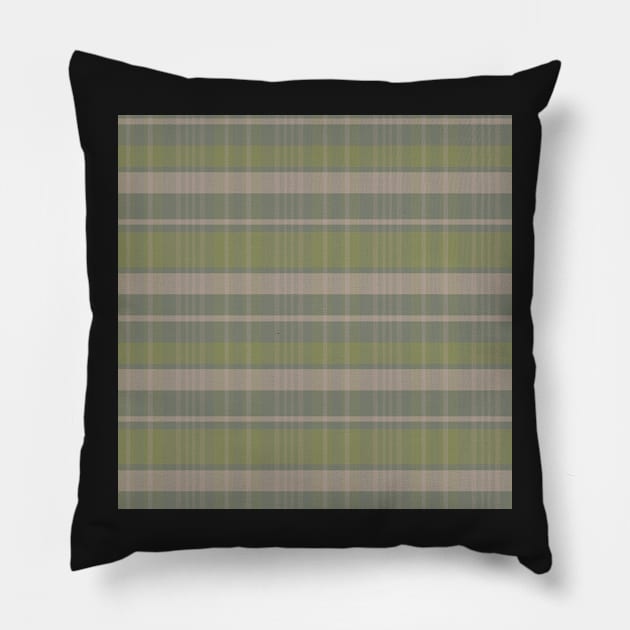 Cottagecore Aesthetic Calan 1 Hand Drawn Textured Plaid Pattern Pillow by GenAumonier