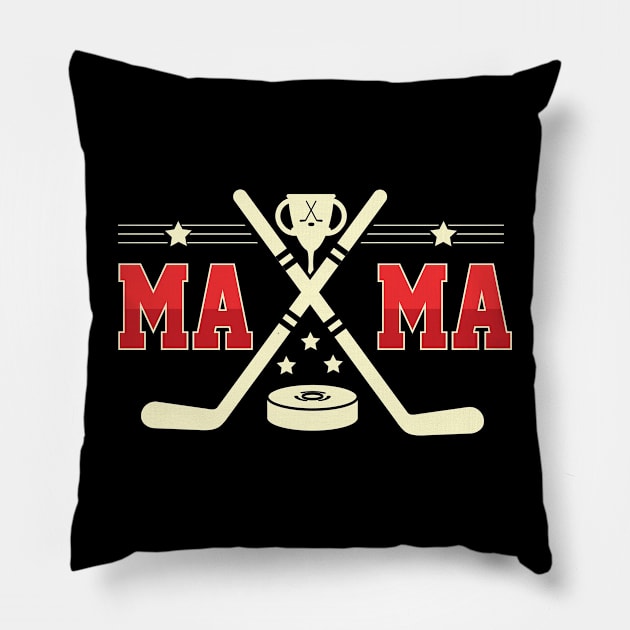 Mothers Day T-shirt Desing for Hockey lover Pillow by T-shirt US