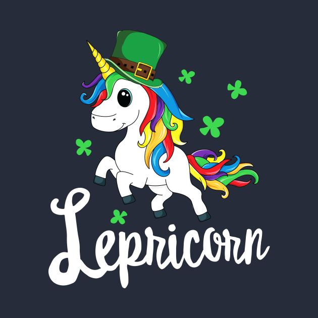 Lepricorn T-Shirt St Patricks Day Unicorn Leprechaun Kids by 14thFloorApparel