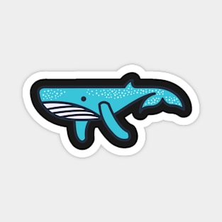 kawaii cute cartoon blue whale Magnet