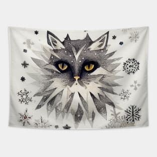 Cat on a Snowy Day/ Winter Moods Tapestry