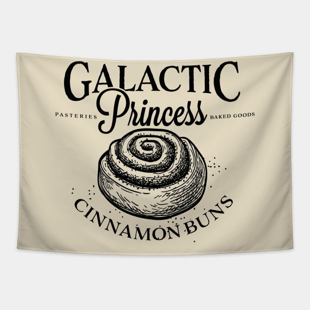 Galactic Princess Cinnamon Buns Tapestry by MindsparkCreative