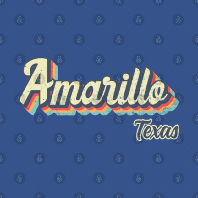 Discover Amarillo Texas Retro vintage 70s Rainbow - Amarillo Texas - T-Shirt